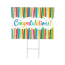 This Calls For Cake Yard Sign with H-Stake, "Congratulations!", 24"x18"