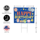 This Calls For Cake Yard Sign with H-Stake, "Happy Birthday", 24"x18"