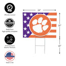 Clemson Tigers Stars & Stripes Yard Sign