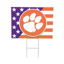 Clemson Tigers Stars & Stripes Yard Sign