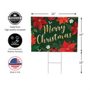 Holly Homestead Yard Sign, "Merry Christmas", 24"x18"