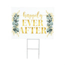 This Calls For Cake Wedding Yard Sign, "Happily Ever After", 24"x18"