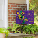 Mardi Gras Yard Sign,"Crazy Krewe Lives Here", 24"x18"