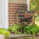 Red White & Bloom Yard Sign with H-Stake, USA 250, 24"x18"