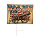 Red White & Bloom Yard Sign with H-Stake, USA 250, 24"x18"