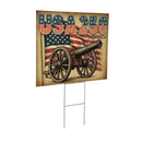 Red White & Bloom Yard Sign with H-Stake, USA 250, 24"x18"