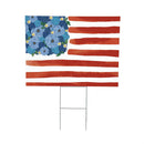 American Classic Blooming Americana Yard Sign, Flag, 24"x18"