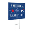 American Classic Stars & Stripes Yard Sign, "America The Beautiful", 24"x18"