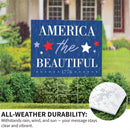 American Classic Stars & Stripes Yard Sign, "America The Beautiful", 24"x18"