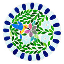 Cottage Garden Stepping Stone, Mosaic Floral, Glow in Dark, 2 Asst., 8"D
