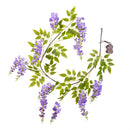Cottage Garden Garland, LED Wisteria Gardland, 72"L