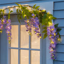Cottage Garden Garland, LED Wisteria Gardland, 72"L
