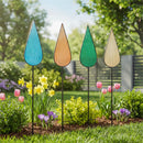 VivaStyle Glass Stake, Leaf, 55"H, Asst of 4