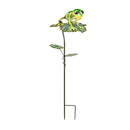 Cottage Garden Stake Metal Frog On The Lotus Leaf, 37"H