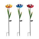 What She Shed Metal Floral Solar Garden Stake 39"H, 3 Assorted, 12PCS CDU