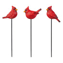 Memorial Garden Stake, Resin Cardinal Garden Picks,12"H, 24pcs In The Bucket