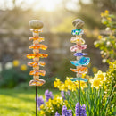 VivaStyle Garden Stake, Art Glass Rock Shapes, 30"H, Asst of 2