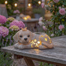 Pet Central Garden Statuary, Resin Puppy with Shadow Glow Pattern, Solar, 9"L