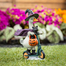 Haunted House, Resin Scooter Goose Statue,10"H