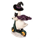Haunted House, Resin Scooter Goose Statue,10"H