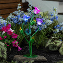 Cottage Garden Statuary, Glass Flower & Butterfly, Solar, 18"H