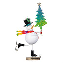 Heartfelt Cheer, Christmas Snowman Metal Statuary, 20"H, Asst of 2