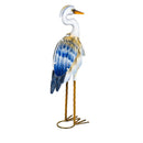 Seaside Retreat Garden Statuary, Metal Blue Heron, 23"H
