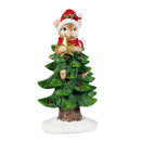 Twas The Night, Resin Mouse Head Christmas Tree Statuary, 10"H