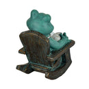 Cottage Garden Statuary, Resin Relaxing Frog, 9"
