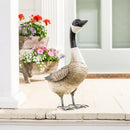 Hillside Pasture Garden Statuary, Metal Canada Goose, 16"H
