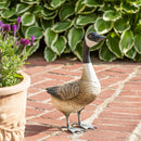 Hillside Pasture Garden Statuary, Metal Canada Goose, 16"H