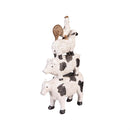 Petal & Plow Garden Statue, Resin Stacked Farm Animals Statue, 13.5"H
