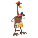 Charming Shovel Goose Garden Statue with Red Hat, 16"H