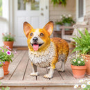 Pet Central Garden Statuary, Metal Happy Corgi, 10.8"H