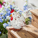 Hillside Pasture Garden Statuary, Metal Farmhouse Rooster, 11"