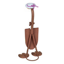 Charming Shovel Goose Garden Statue with White Hat, 16"H