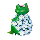 Cottage Garden Statuary, Metal Happy Bloom Frog, 12"H