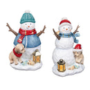 Heartfelt Cheer, Christmas Snowman Resin Statuary, 9"H
