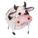 Hillside Pasture Garden Statuary, Metal Farmhouse Cow, 11"L