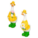 Hillside Pasture Garden Statuary, Ceramic Sunny Garden Goose, 12"H, Asst of 2