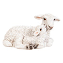 Hillside Pasture Garden Statuary, Resin Mama & Baby Lamb, 9"L