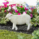Hillside Pasture Garden Statuary, Resin Curly Wool Sheep, 16.5"L
