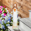 Cottage Garden Statuary, Metal Floral Angel, 23"H