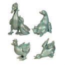 Hillside Pasture Garden Statuary, Resin Playful Duck Family Set, 13"H
