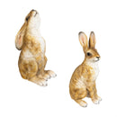 Hillside Pasture Garden Statuary, Resin Garden Bunny, 9"H, Asst of 2