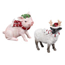 Holly Homestead, Resin Farm Animals Statuary, 7"H, Asst of 2