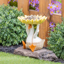 Hillside Pasture Garden Statuary, Resin Sunflower Goose, 9"H