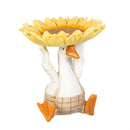 Hillside Pasture Garden Statuary, Resin Sunflower Goose, 9"H