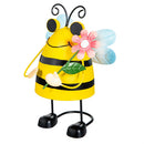 Cottage Garden Statuary, Metal Animated Eye Ladybug & Bee, Solar, 10"H, Asst of 2