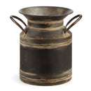Napa Home Garden,  PARIS VINTAGE 12" TIN JUG RSTD BLK,h413mbk